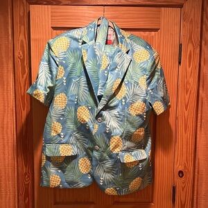 Tropical Fineapple 🍍 Pineapple Print Blazer Shorts & Tie